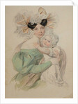 Portrait of Maria Trofimovna Pashkova, née Countess von Baranov, with daughter Alexandra by Anonymous