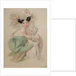 Portrait of Maria Trofimovna Pashkova, née Countess von Baranov, with daughter Alexandra by Anonymous