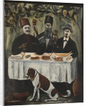 Feast in a vine pergola by Anonymous