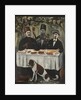 Feast in a vine pergola by Anonymous