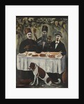 Feast in a vine pergola by Anonymous