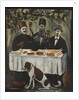 Feast in a vine pergola by Anonymous