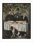 Feast in a vine pergola by Anonymous