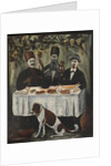 Feast in a vine pergola by Anonymous