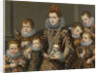 Portrait of Bianca degli Utili Maselli with her six children by Anonymous