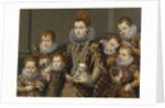 Portrait of Bianca degli Utili Maselli with her six children by Anonymous