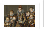 Portrait of Bianca degli Utili Maselli with her six children by Anonymous