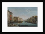View of the Grand Canal from the Palazzo Balbi looking toward the Rialto Bridge with a Regatta by Anonymous