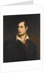 Portrait of the poet Lord George Noel Byron by Anonymous
