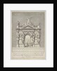 Triumphal Arch at West End of Westminster Hall for the Coronation of George II and Queen Caroline by Anonymous