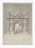 Triumphal Arch at West End of Westminster Hall for the Coronation of George II and Queen Caroline by Anonymous