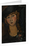 Head of a woman with hat. (Lolotte) by Anonymous