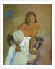 Woman with a Fan by Anonymous