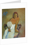 Woman with a Fan by Anonymous