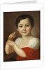 Portrait of Countess Lidia Alexeevna Gorchakova with Canary by Anonymous