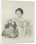 Portrait of a Girl With Hat In Her Hand by Anonymous
