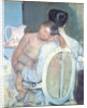 Woman Sitting with a Child in Her Arms by Anonymous