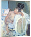 Woman Sitting with a Child in Her Arms by Anonymous