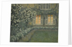 Le jardin blanc au crépuscule ( The white garden at dusk) by Anonymous