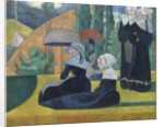 Breton Women with Umbrellas by Anonymous