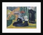 Breton Women with Umbrellas by Anonymous