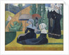 Breton Women with Umbrellas by Anonymous
