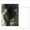 Self-portrait with Model by Anonymous