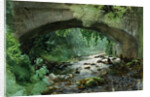 River under Old Stone Bridge by Anonymous