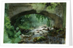 River under Old Stone Bridge by Anonymous