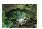River under Old Stone Bridge by Anonymous
