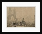 Arrival of the funeral procession with the remains of Louis XVI and Marie-Antoinette in Saint-Denis by Anonymous