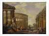 Landscape with Hercules and ruins of ancient Rome by Anonymous