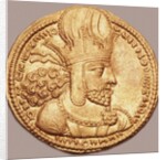 Gold Dinar with Bust of Shapur I the Great by Anonymous