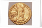 Gold Dinar with Bust of Shapur I the Great by Anonymous