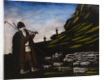 Herder with flock by Anonymous