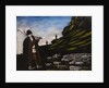 Herder with flock by Anonymous