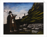 Herder with flock by Anonymous