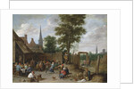A village inn with peasants dancing and merry making to the music of a hurdy-gurdy by Anonymous