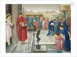 Saint Theophilus and the angel. Legend of the Martyrdom of Saint Dorothea by Anonymous
