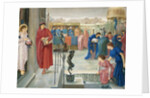 Saint Theophilus and the angel. Legend of the Martyrdom of Saint Dorothea by Anonymous