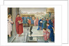 Saint Theophilus and the angel. Legend of the Martyrdom of Saint Dorothea by Anonymous