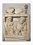 Tombstone depicting a ritual meal by Anonymous