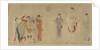Yang Guifei Mounting a Horse, Emperor Xuanzong on horseback by Anonymous