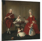 Portrait of Mr. And Mrs. James Blew And Their Three Children In An Elegant Interior by Anonymous