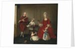 Portrait of Mr. And Mrs. James Blew And Their Three Children In An Elegant Interior by Anonymous