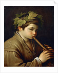 Boy playing the Flute by Anonymous