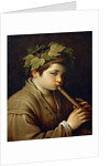 Boy playing the Flute by Anonymous