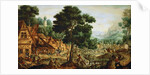 Flemish village life by Anonymous