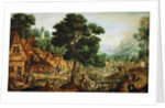 Flemish village life by Anonymous