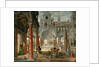 Palace with distinguished visitors by Anonymous
